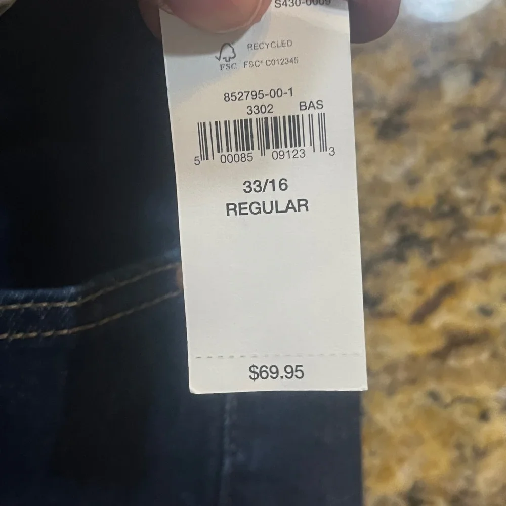 NEW Gap Vintage Slim High Rise Jeans Womens 33 16R Indigo Blue Stretch Ankle
